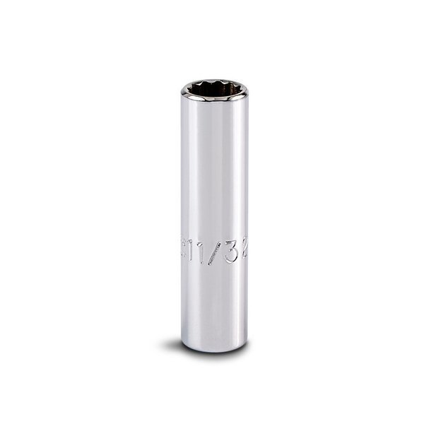 SKT 1/4DR 11/32 12PT DEEP, Proto, Mfr#: PO4711LT